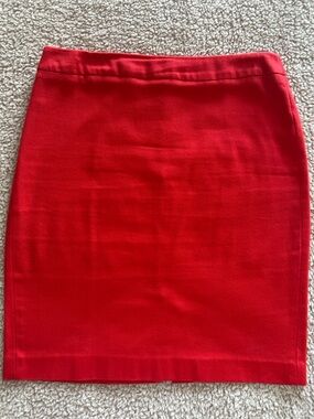 Classic Red Women's Skirt - Timeless Pencil Silhouette
